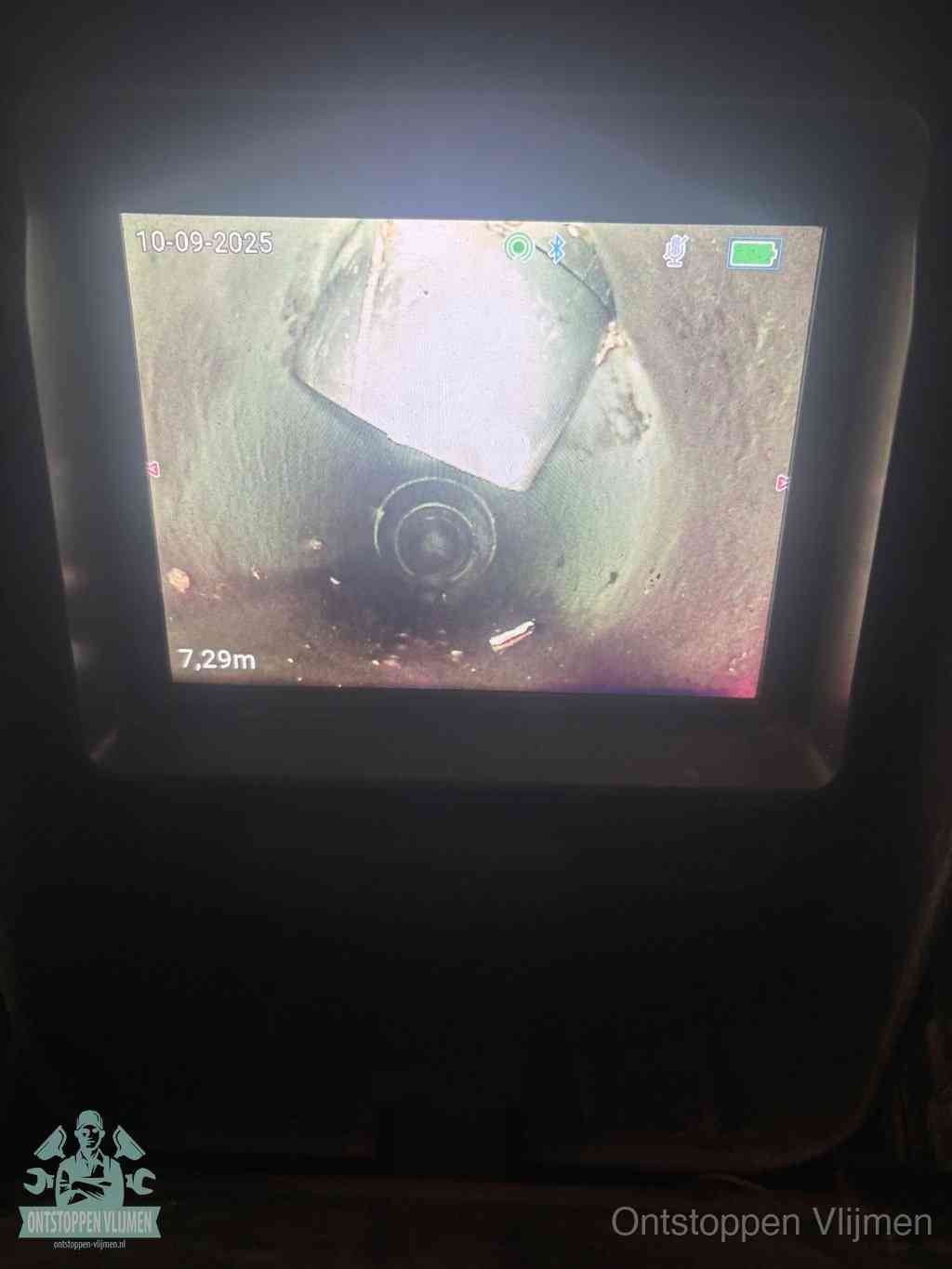 Rioolverzakking camerabeeld in Vlijmen